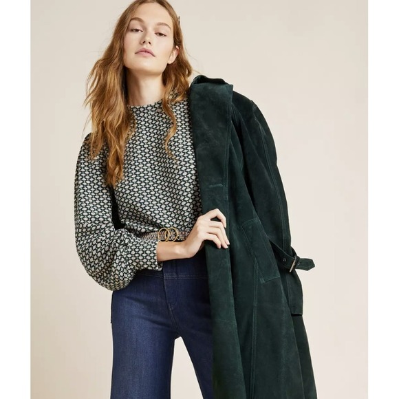 Maeve by Anthropologie Tops - Maeve by Anthropologie Mock Neck Long Sleeve Geometric Print Top XS